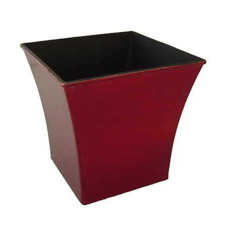 Cheungs 7.25 in. Square Planter with A Tapered Body - Shiny Red PP-111SR